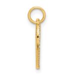 10K Polished Clear & Red CZ Heart Charm - Image 2