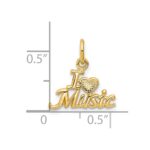 10K I LOVE MUSIC Charm - Image 3