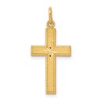 10k Diamond-cut Cross Pendant