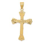 10k Two-tone Diamond-cut Crucifix Pendant - Image 4