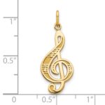 10k Treble Clef Charm - Image 3