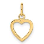 10K Polished Cut-out Heart Pendant - Image 4