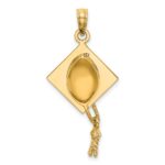 10k Solid Polished 3-D Graduation Cap Pendant - Image 4
