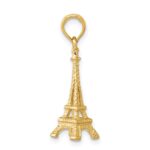 10k Solid Polished 3-D Eiffel Tower Charm - Image 2
