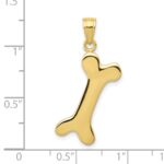 10k 3-D Dog Bone Pendant - Image 4