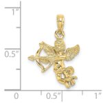 10k Cupid w/Bow and Arrow Charm - Image 3