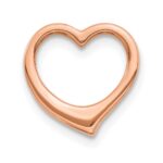 10K Rose Gold Polished Heart Chain Slide