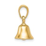 10K 3-D Moveable Bell Pendant - Image 2