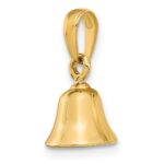 10K 3-D Moveable Bell Pendant - Image 5