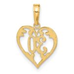 10k 30 in Heart Cut-out Pendant - Image 4