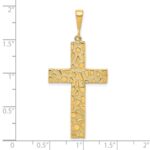 10k Polished Nugget Cross Pendant - Image 3