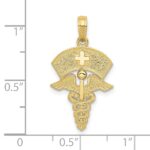 10k Caduceus w/Nurses Cap Pendant - Image 3