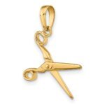 10k 3-D Moveable Scissors Pendant - Image 5