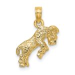 10K 3-D Aries Zodiac Pendant