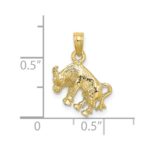 10K 3-D Taurus Zodiac Pendant - Image 3