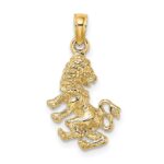 10K 3-D Leo Zodiac Pendant - Image 4