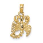 10K 3-D Scorpio Zodiac Pendant - Image 3