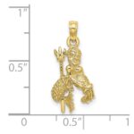 10K 3-D Aquarius Zodiac Pendant - Image 4