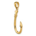 10K 3D Fish Hook Pendant - Image 5