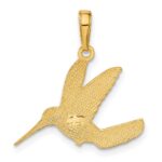 10K Hummingbird in Flight Pendant - Image 3