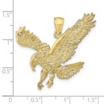 10k Textured Eagle Landing Pendant - Image 3