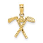 10k 3-D Golf Clubs with Ball Charm