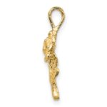 10k Yellow Gold Rose Charm - Image 2