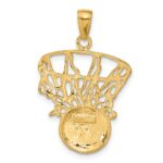 10K Swoosh Basketball and Net Pendant - Image 3