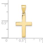 10k Polished Cross Charm - Image 3