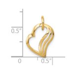 10k Heart Charm - Image 3