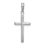 10K White Gold Reversible Latin Cross Pendant - Image 4