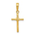 10k Polished Cross Charm