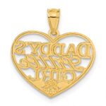 10k D/C Daddys Little Girl Heart Pendant - Image 4
