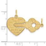 10K Heart and Key Break-apart Charm - Image 3