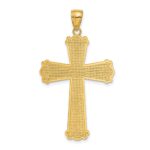 10K Diamond-cut Cross Pendant - Image 3