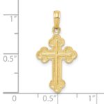 10K Budded Cross Pendant - Image 3