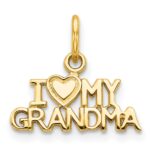 10K I LOVE MY GRANDMA Charm