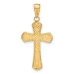 10K Diamond-cut Beveled Edges Cross Pendant - Image 4