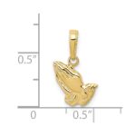 10K Praying Hands Pendant - Image 3