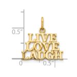 10K LIVE LOVE LAUGH Charm - Image 3
