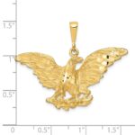 10k Eagle Charm w sandblast finish - Image 3