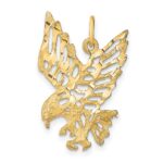 10k Solid Diamond-cut Eagle Charm