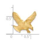 10k Solid Diamond-cut Eagle Charm - Image 3