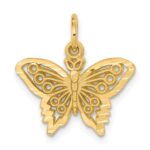 10k Butterfly Charm