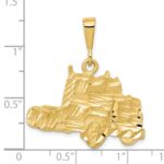 10k Solid Diamond-cut Semi Truck Charm - Image 3