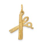 10K Comb and Scissors Charm - Image 4