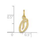 10k Initial O Charm - Image 4