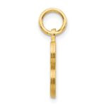 10K Satin Diamond-cut Initial B Charm - Image 2