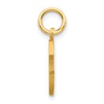 10K Satin Diamond-cut Initial C Charm - Image 2