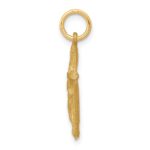 10k Solid Satin Polished Cross Charm - Image 2